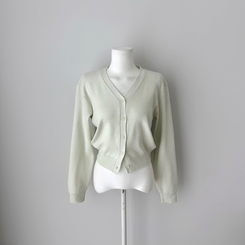 Vネック長袖カーディガン(9color)