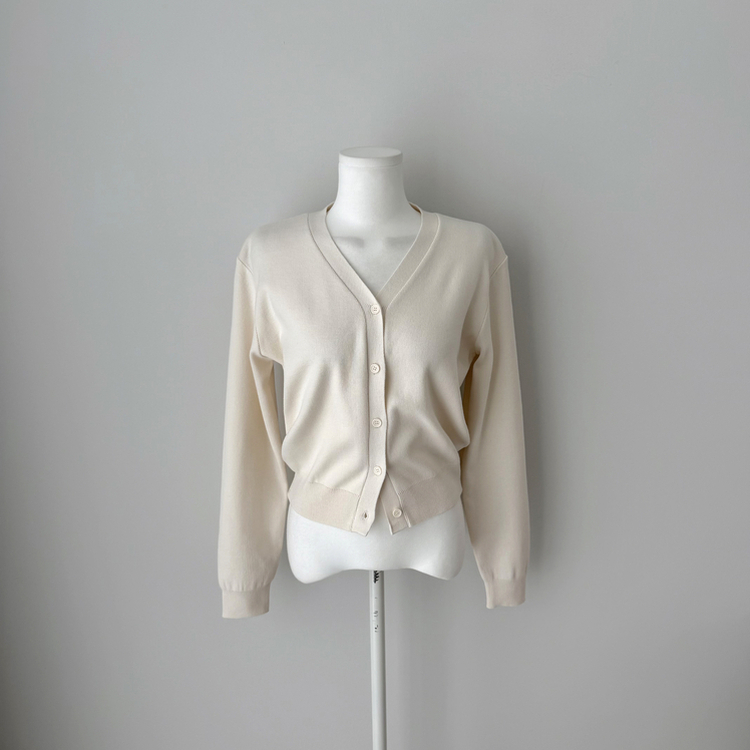Vネック長袖カーディガン(9color)