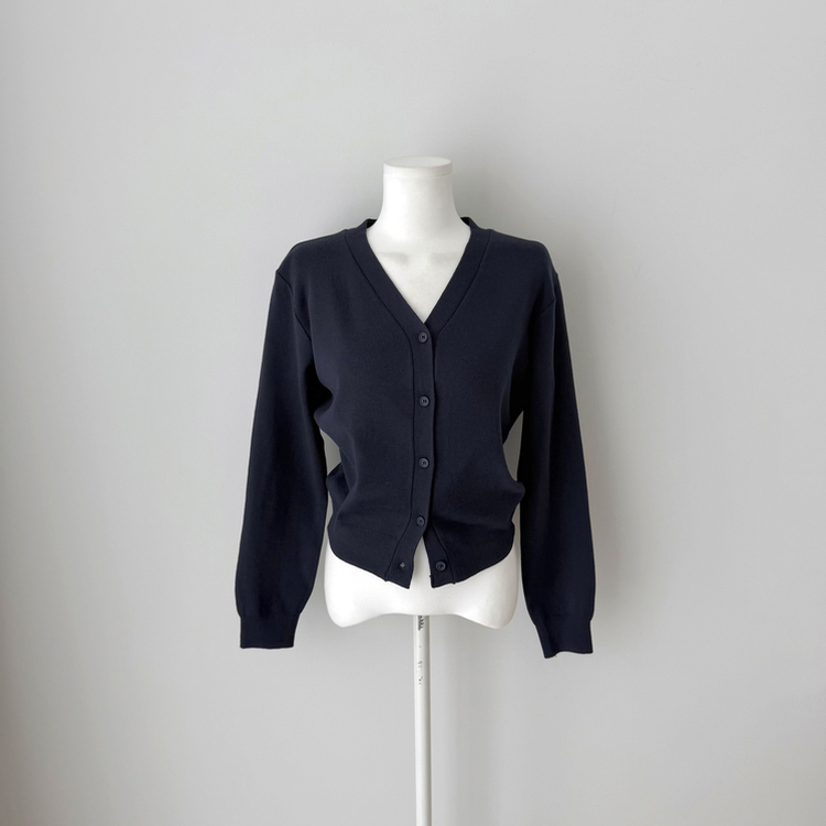 Vネック長袖カーディガン(9color)