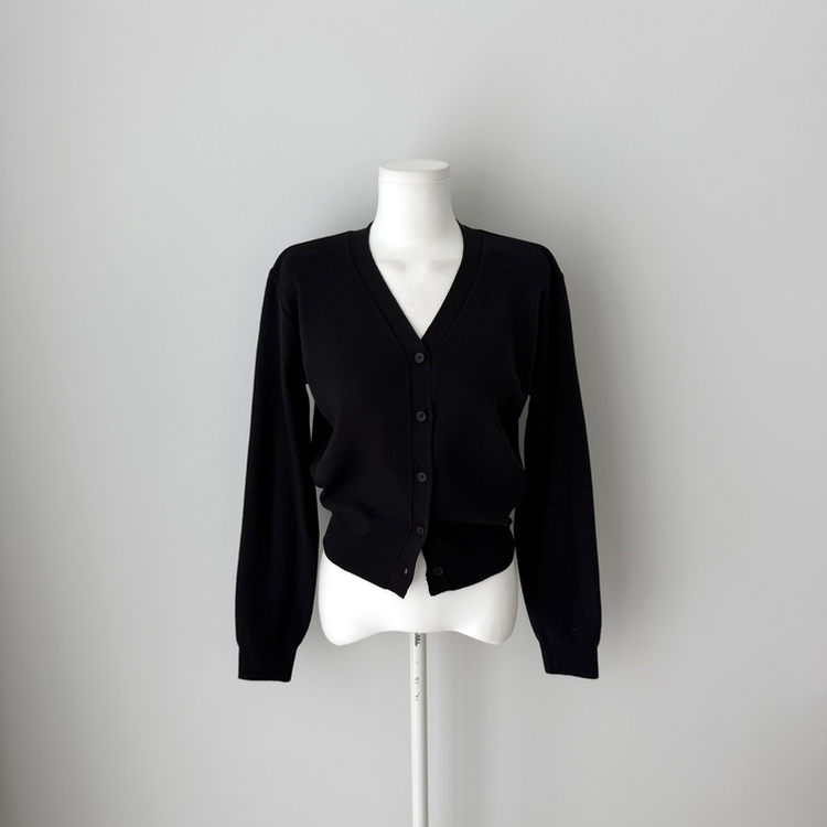 Vネック長袖カーディガン(9color)