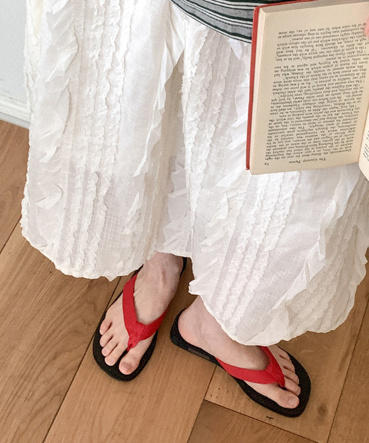 ベーシックカラービーチサンダル RED