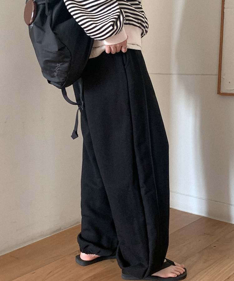 コットンカラージョガーパンツ(5color) BLACK