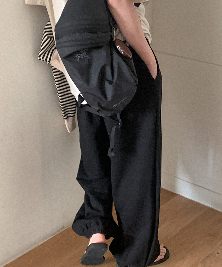 コットンカラージョガーパンツ(5color) BLACK