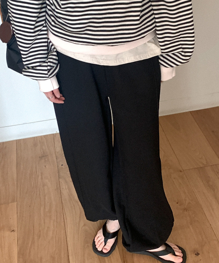 コットンカラージョガーパンツ(5color) BLACK