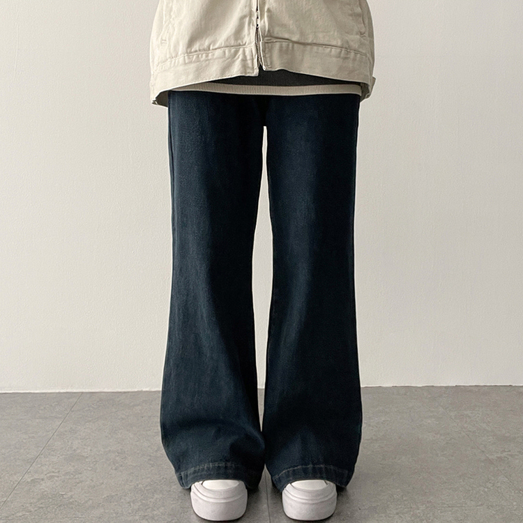 【丈別】ライトウォッシュドデニムパンツ GRAYISH BLUE