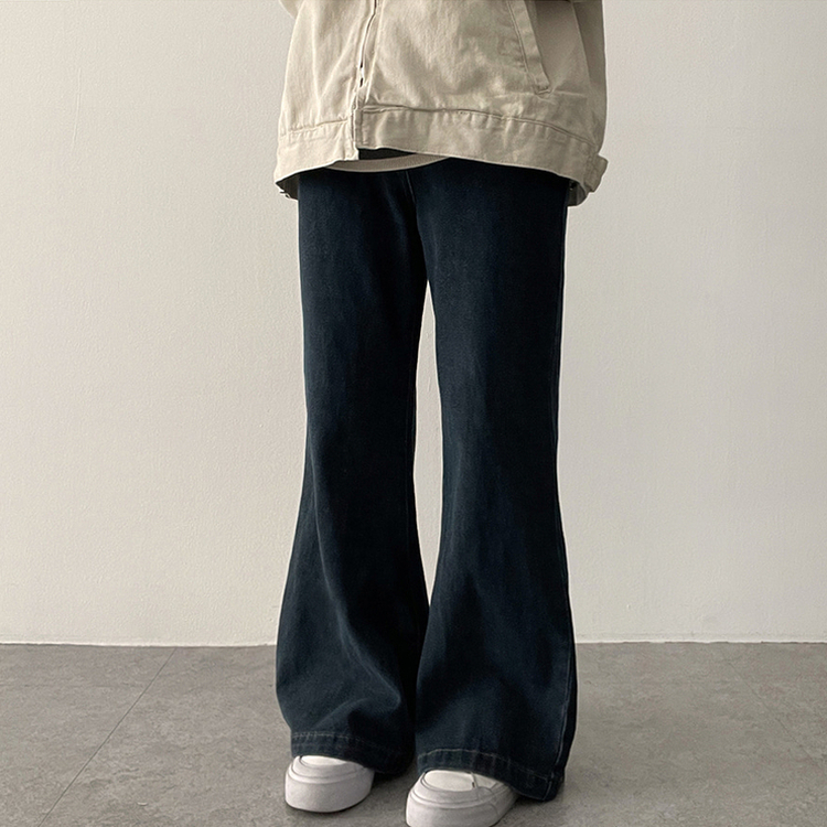 【丈別】ライトウォッシュドデニムパンツ GRAYISH BLUE