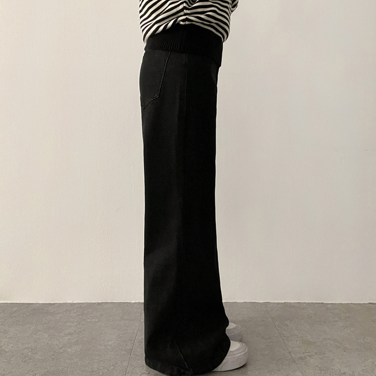 【丈別】ライトウォッシュドデニムパンツ BLACK