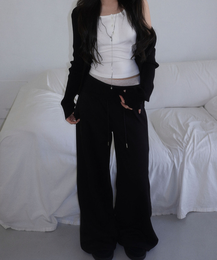 ワイドトレーニングパンツ BLACK