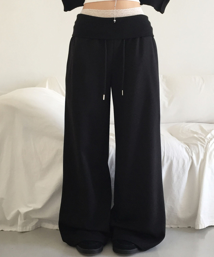 ワイドトレーニングパンツ BLACK