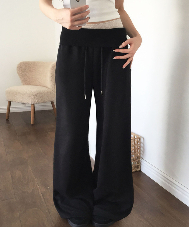 ワイドトレーニングパンツ BLACK