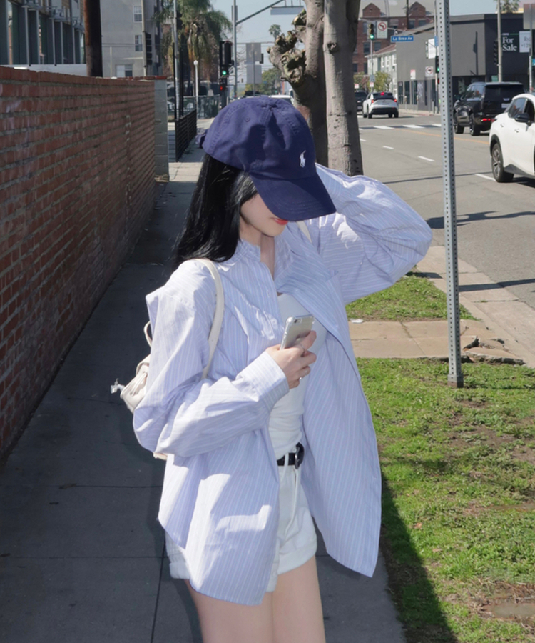 레크 스트라이프 셔츠 남방 포켓 오버핏 단가라 데일리룩 캐주얼룩 개강룩 출근룩 레이어드 사계절템 봄신상봄코디 소라