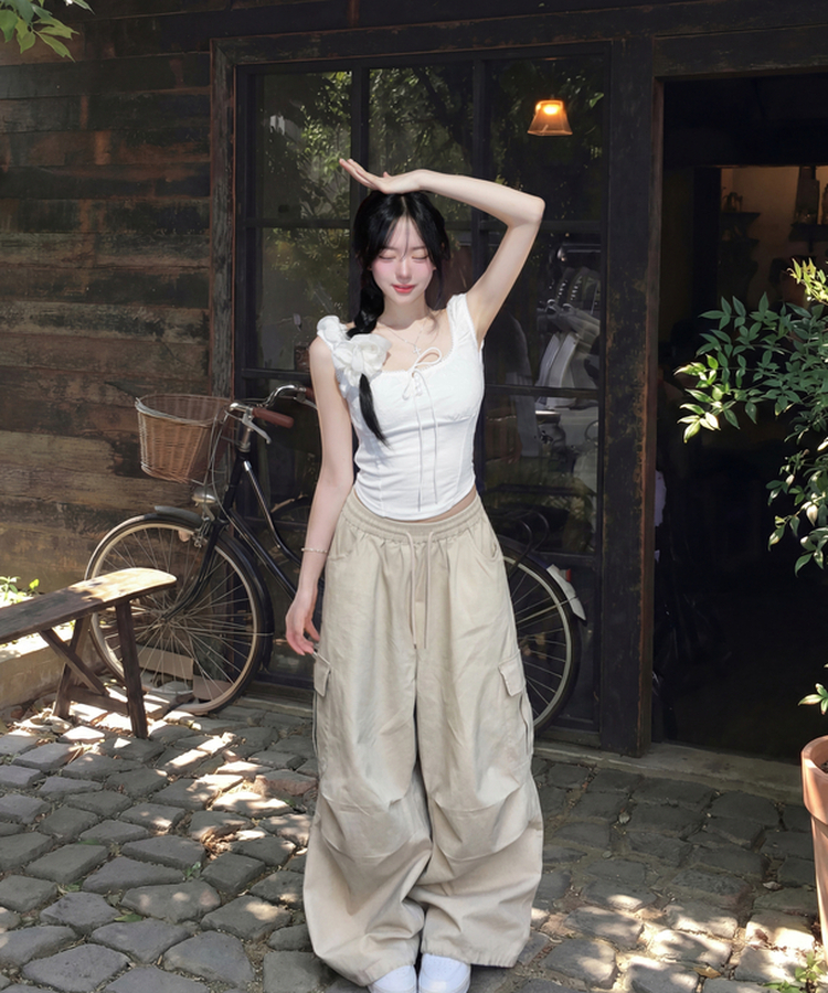 カジュアルカーゴワイドパンツ BEIGE