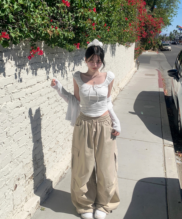 カジュアルカーゴワイドパンツ BEIGE