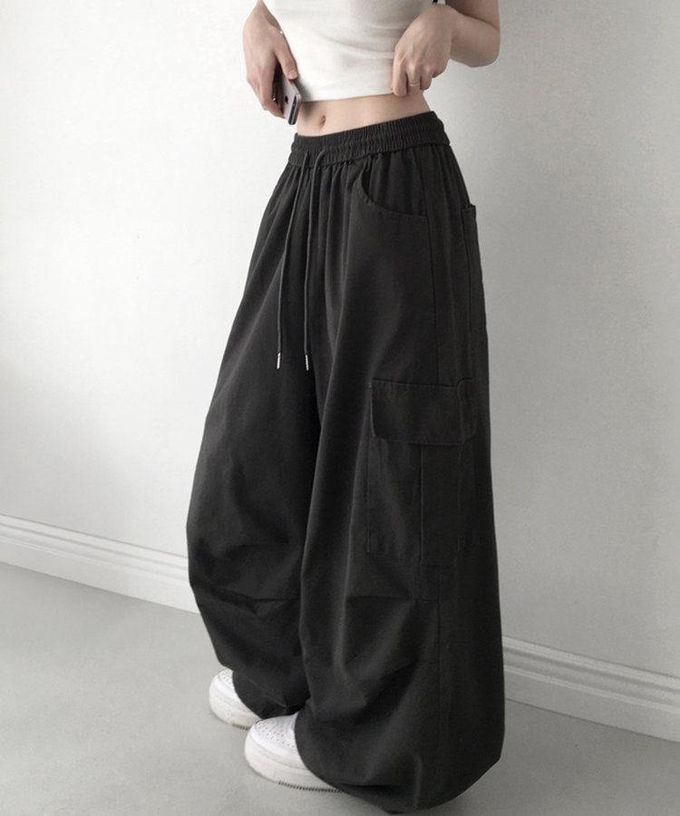 カジュアルカーゴワイドパンツ CHARCOAL