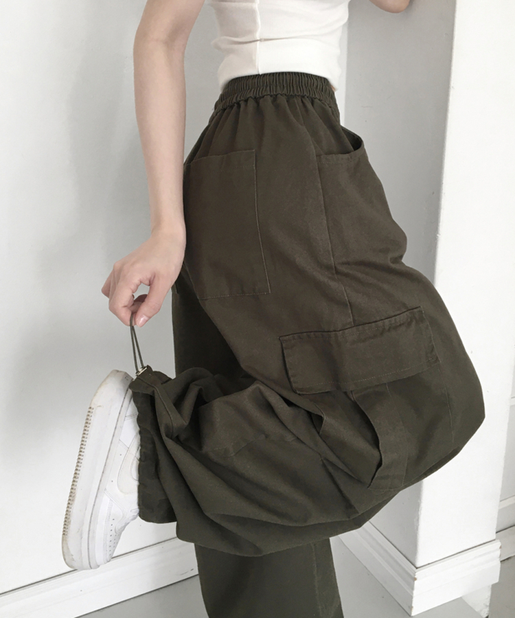 カジュアルカーゴワイドパンツ KHAKI