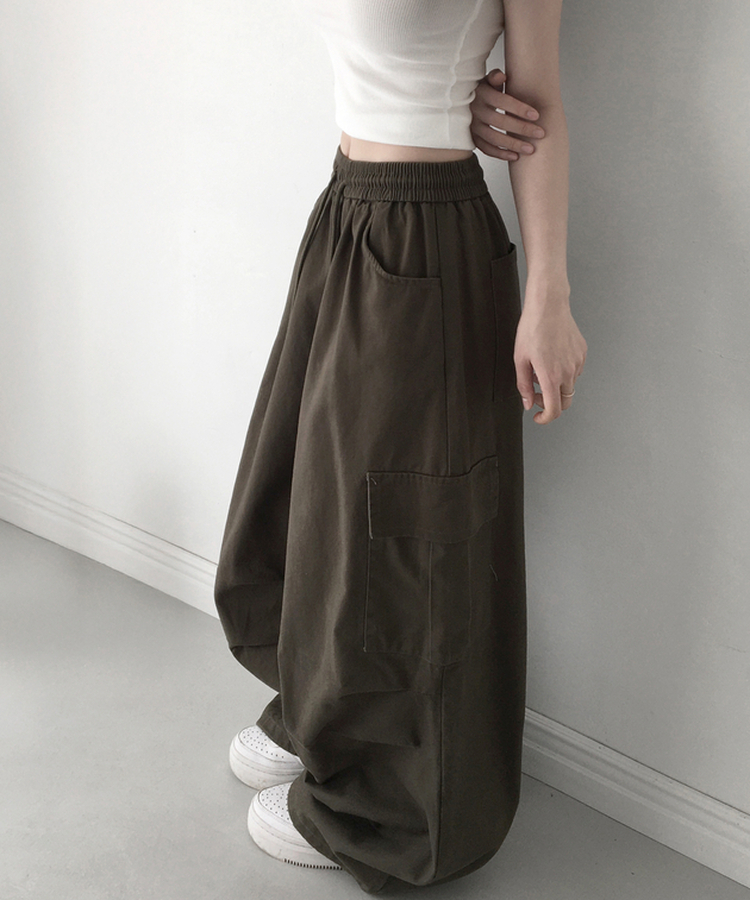 カジュアルカーゴワイドパンツ KHAKI