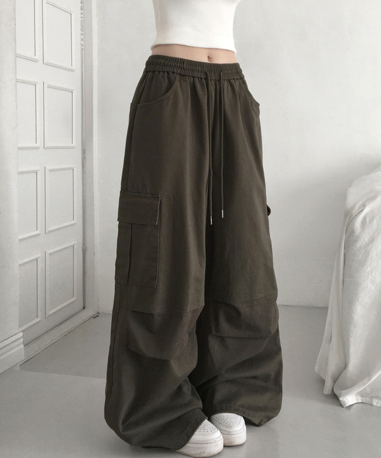 カジュアルカーゴワイドパンツ KHAKI