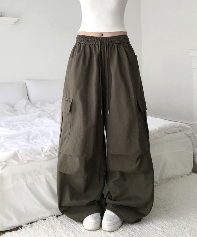 カジュアルカーゴワイドパンツ KHAKI