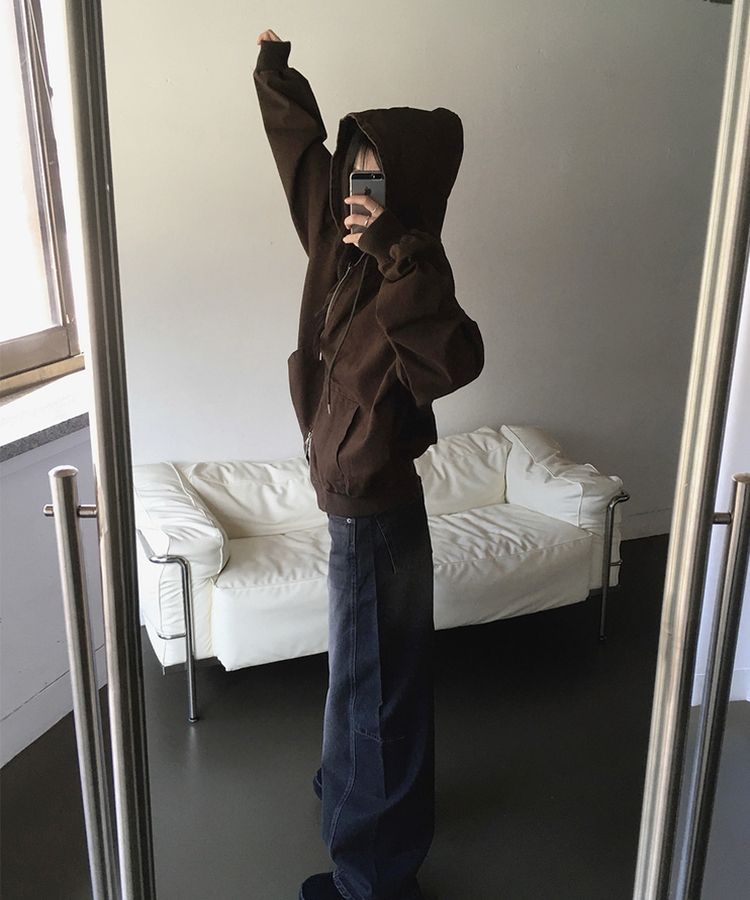 ウォッシュバルーンワイドデニムパンツ(5color) DEEP BLUE