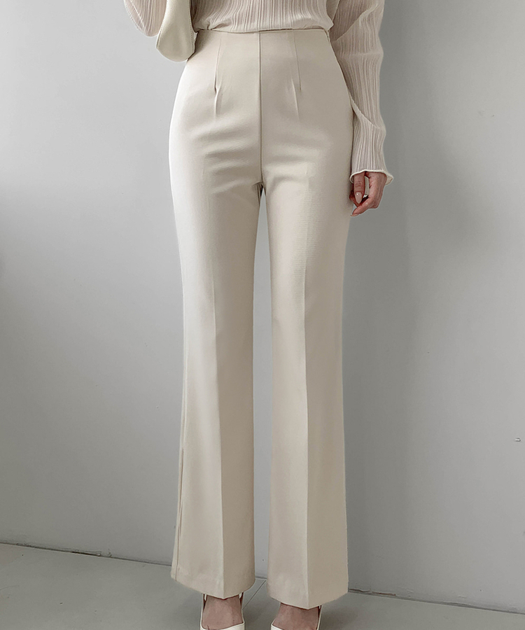 【丈別】ブーツカットスラックス IVORY