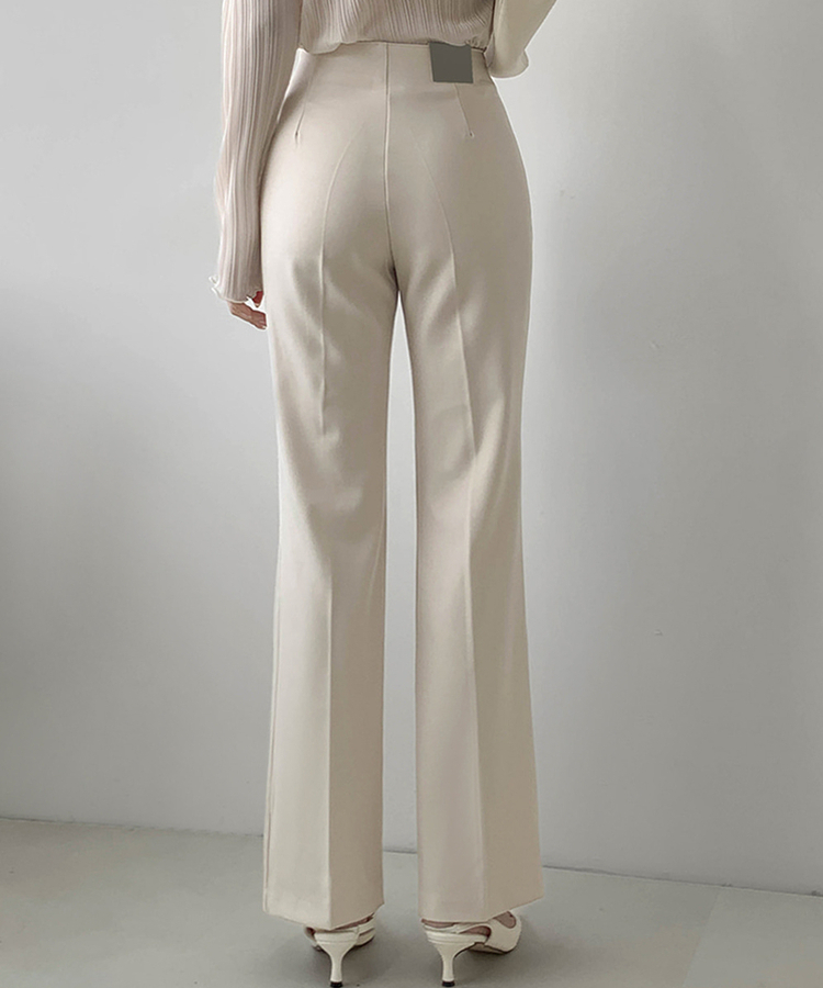 【丈別】ブーツカットスラックス IVORY