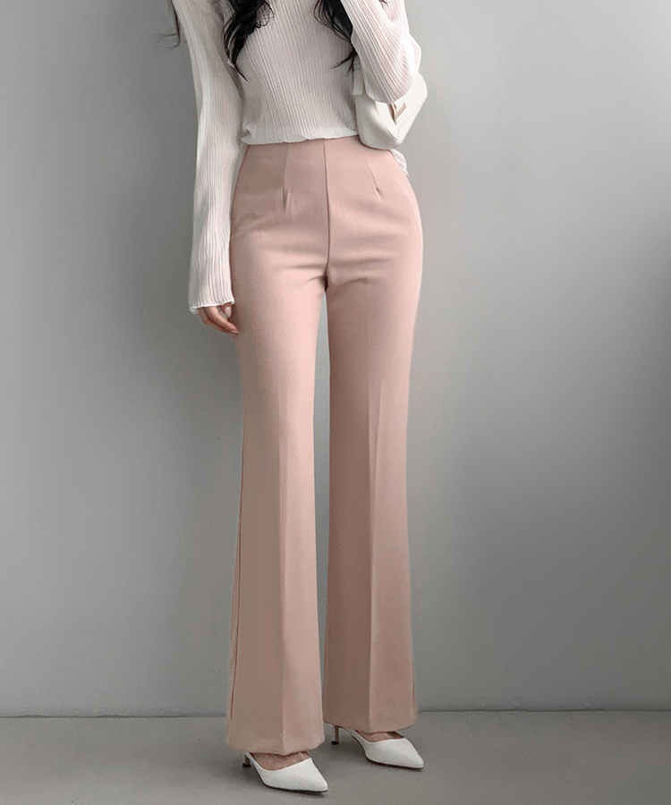 【丈別】ブーツカットスラックス PINK