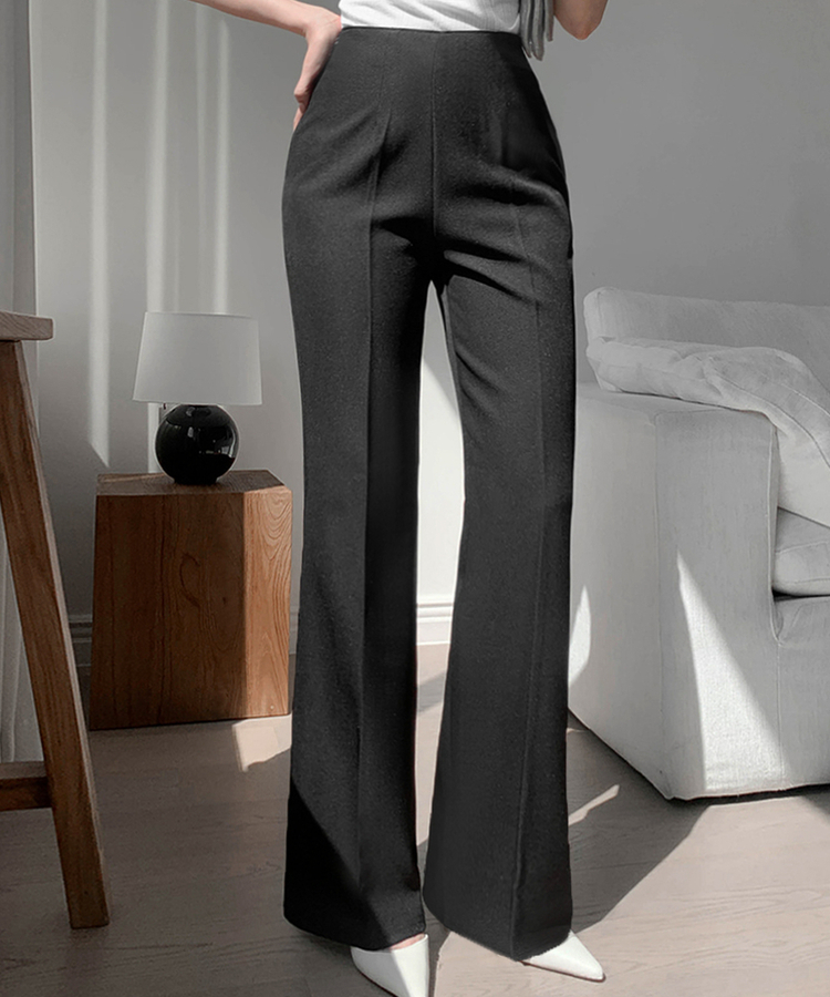 【丈別】ブーツカットスラックス BLACK