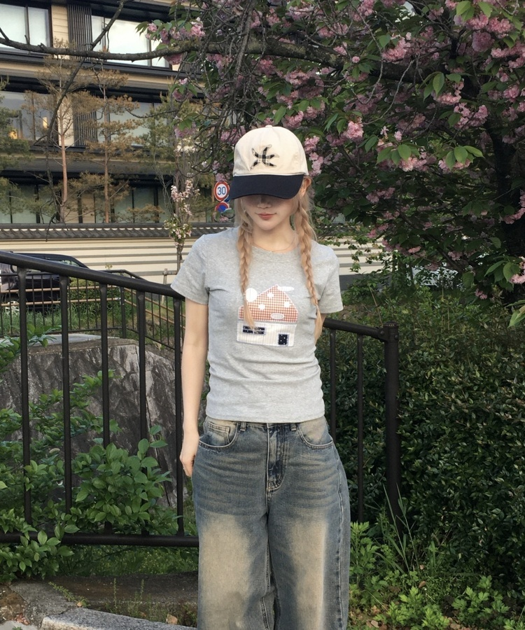 패치워크 하우스 반팔 그레이