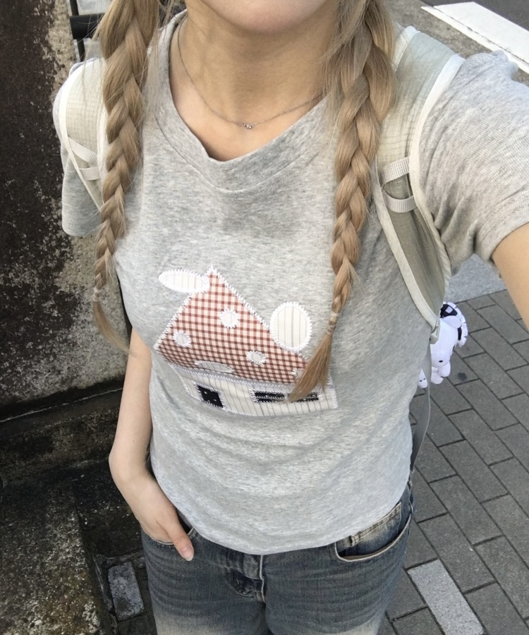 패치워크 하우스 반팔 그레이