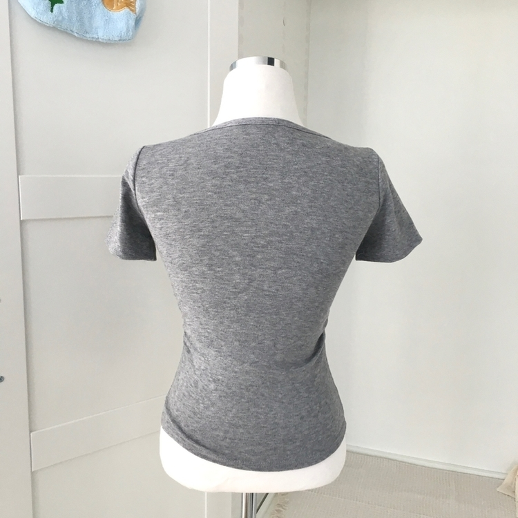 シャーリングレースレイヤード半袖Tシャツ(5color)