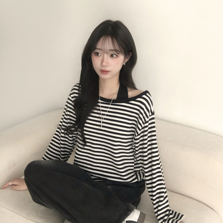 어떤 상의와도 찰떡코디 호이 홀터넥 봄 긴팔 레이어드 골지 베이직 이너 나시 슬림핏 슬리브리스 4color 블랙