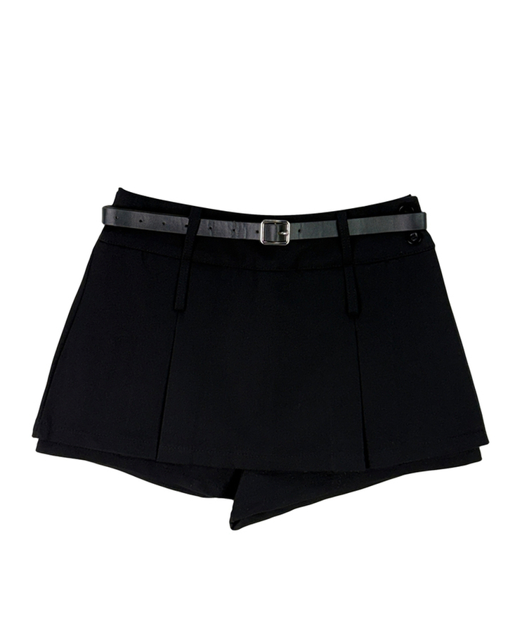 ベルトプリーツスカートパンツ