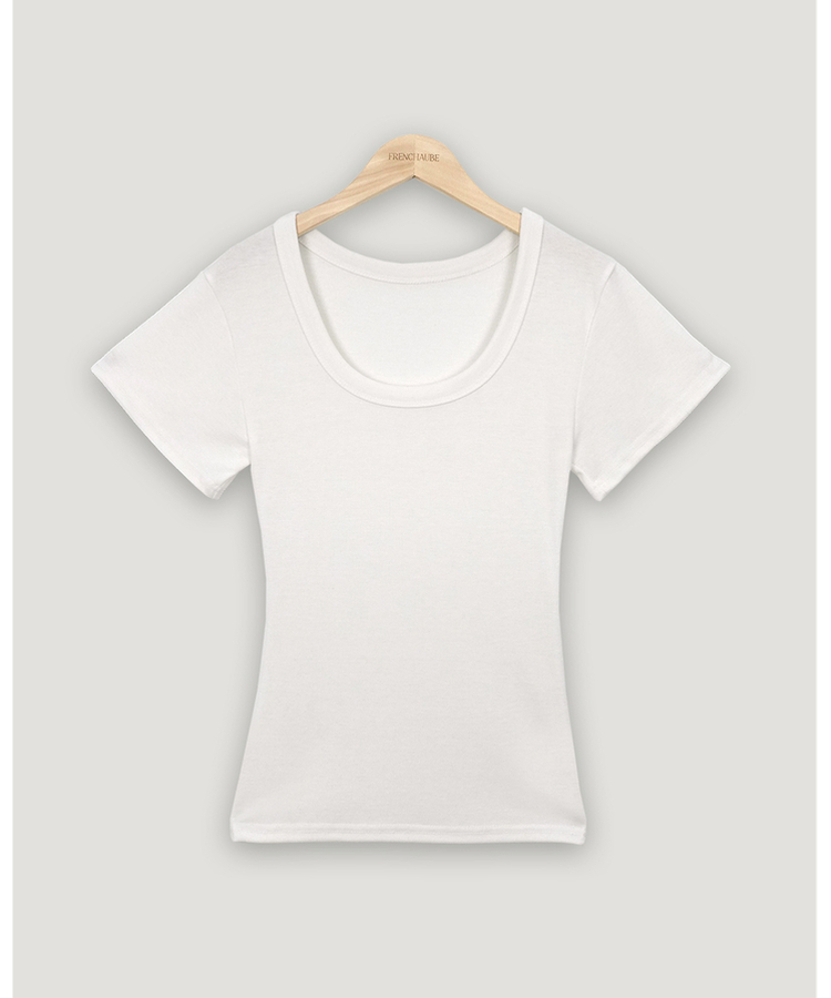 スリムUネック半袖Tシャツ(7color)