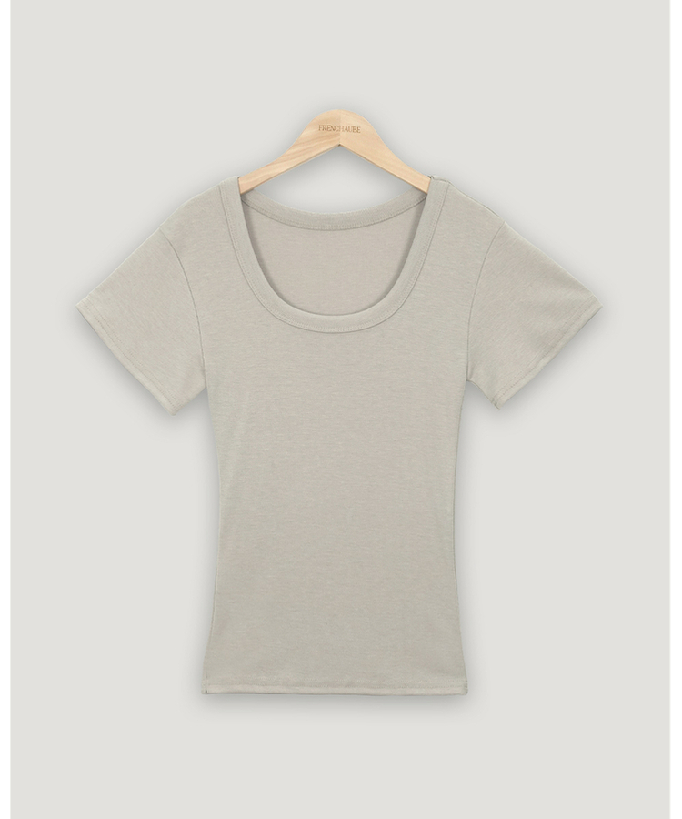 スリムUネック半袖Tシャツ(7color)