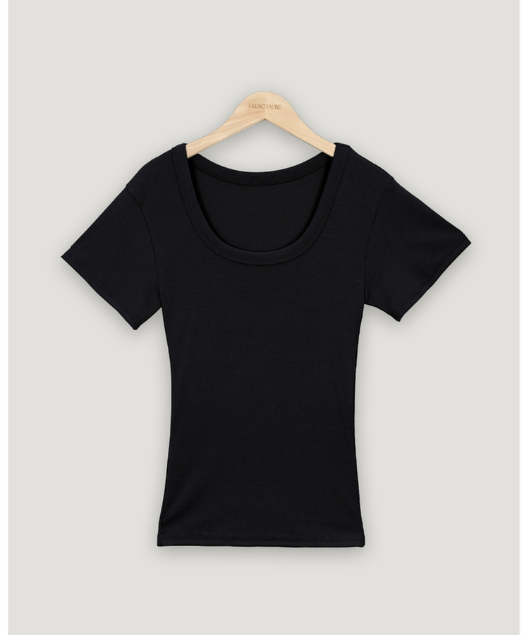 スリムUネック半袖Tシャツ(7color)