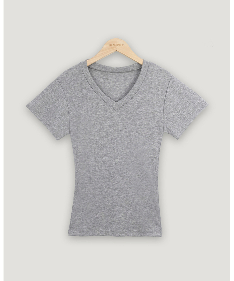 スリムUネック半袖Tシャツ(7color)