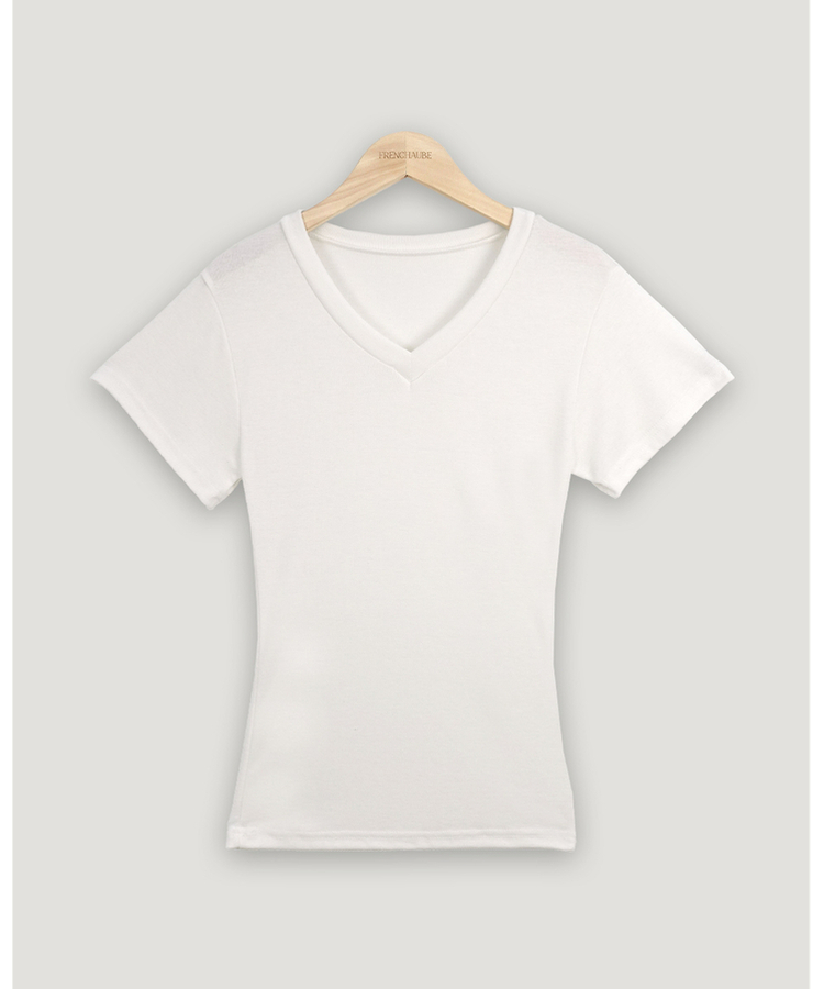 スリムUネック半袖Tシャツ(7color)