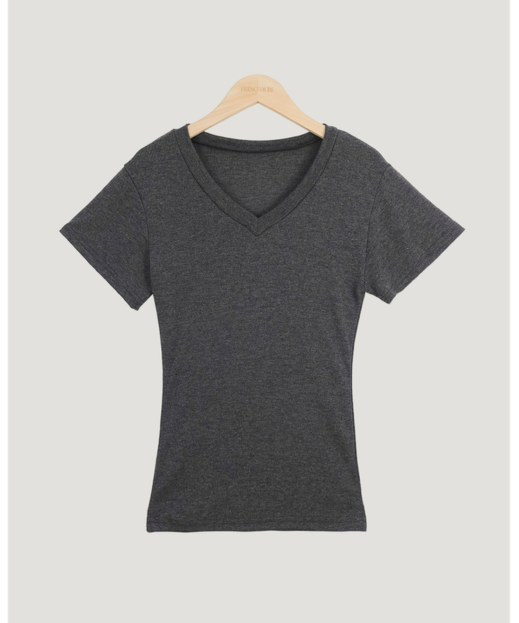 スリムUネック半袖Tシャツ(7color)