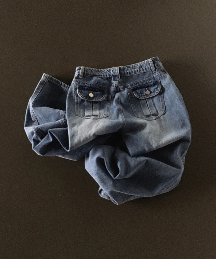 【丈別】カーブスリットポケットデニム