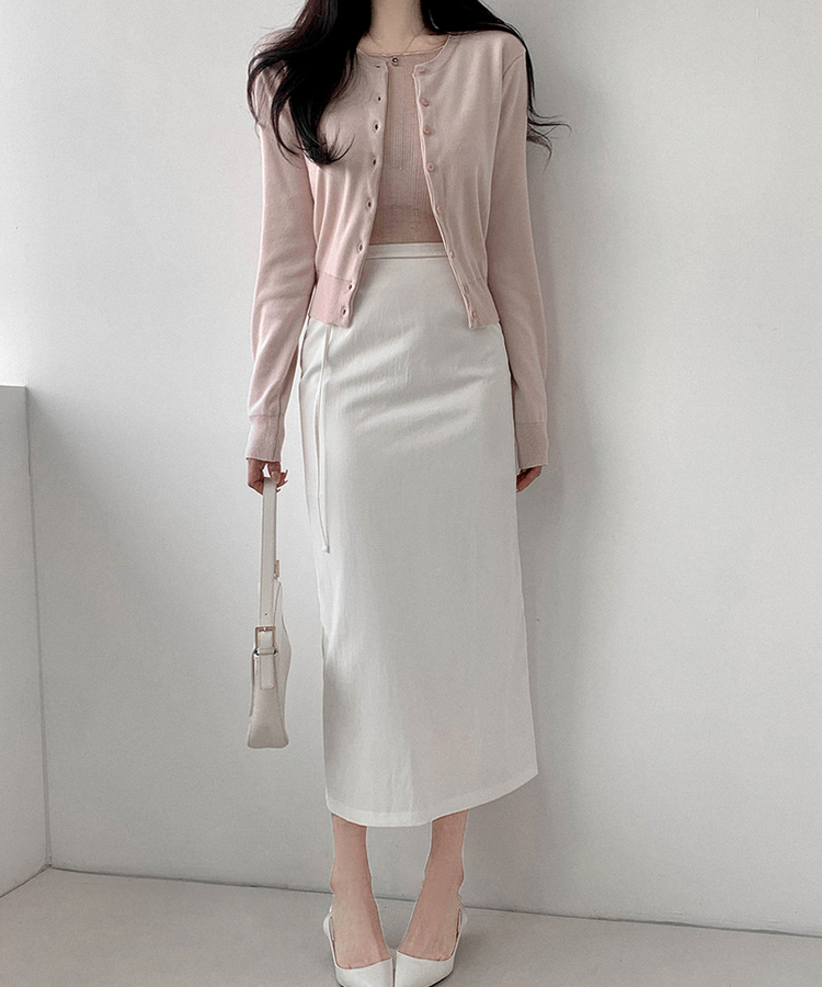 ベーシックニットカーディガン(5color) PINK