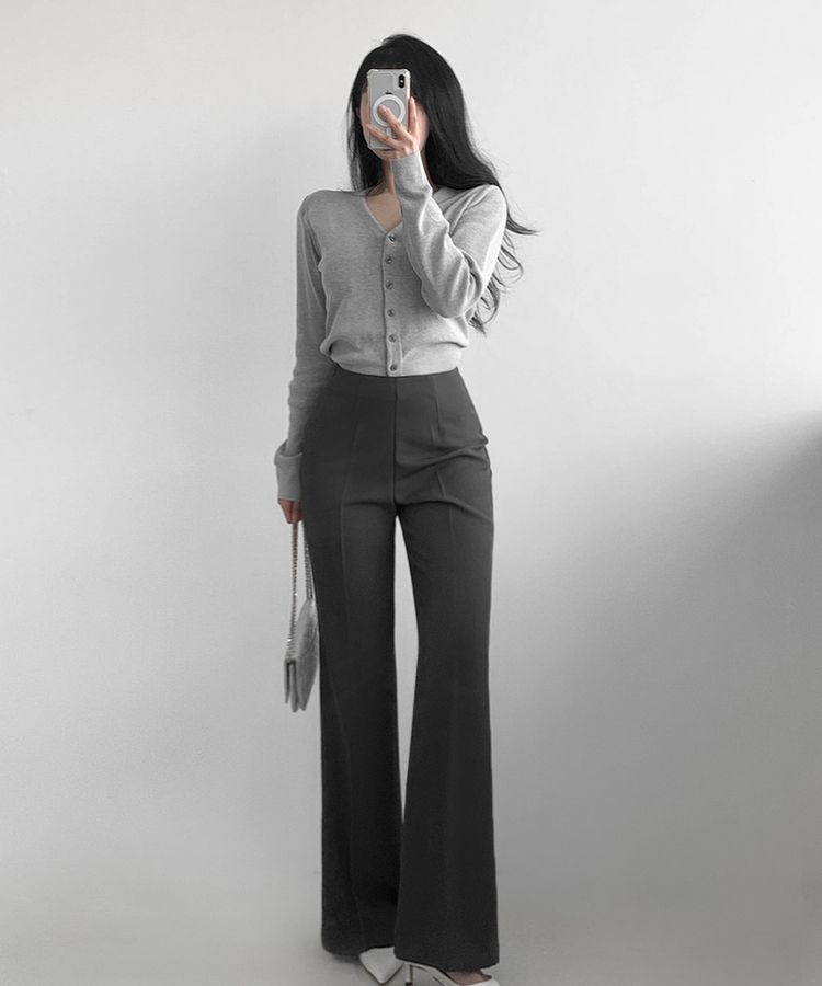 ベーシックニットカーディガン(5color) GRAY