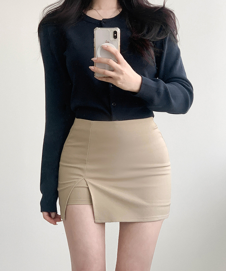 ベーシックニットカーディガン(5color) NAVY