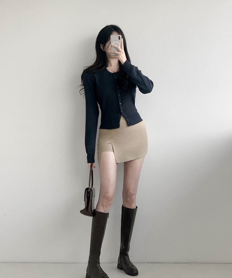 ベーシックニットカーディガン(5color) NAVY