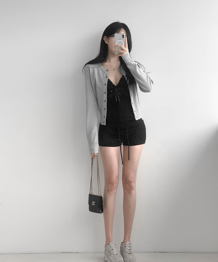 ベーシックニットカーディガン(5color) GRAY