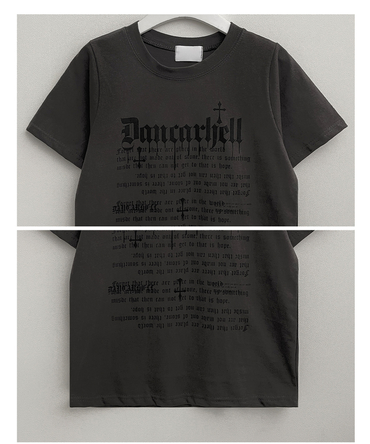 반팔ver두벌레터링빈티지세미크롭반팔티셔츠