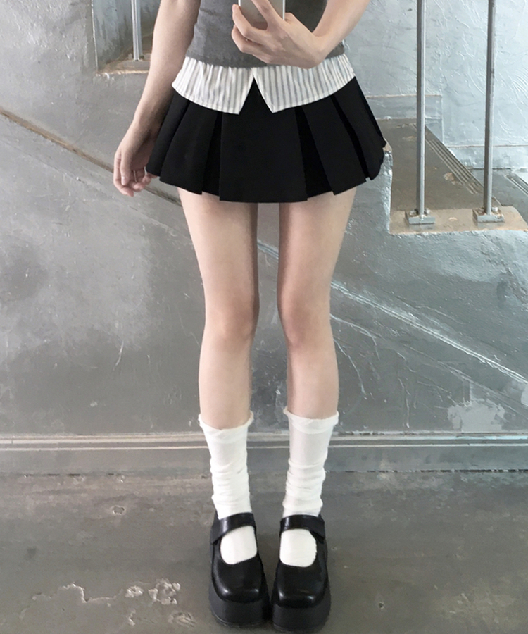 厚底メリジェーンシューズ BLACK
