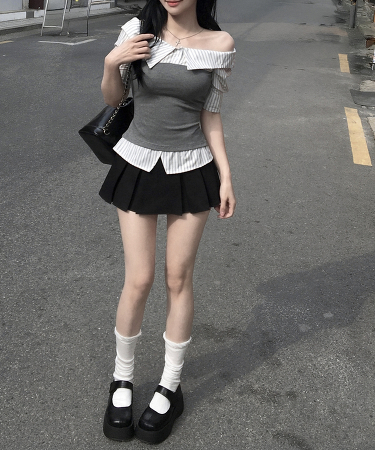 厚底メリジェーンシューズ BLACK