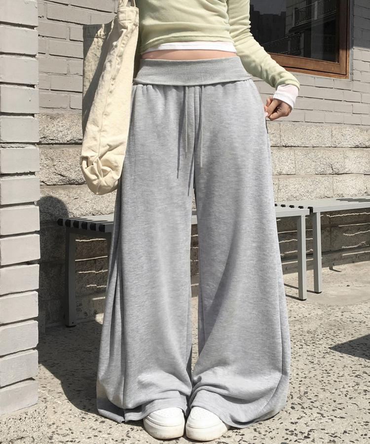 【丈別】ロングワイドトレーニングパンツ GREY
