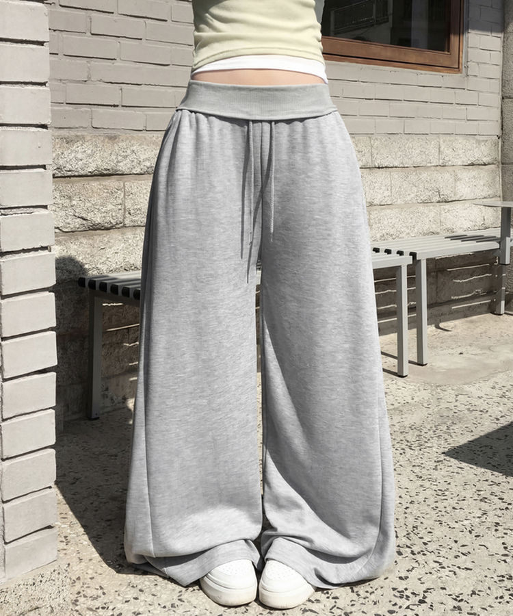 【丈別】ロングワイドトレーニングパンツ GREY