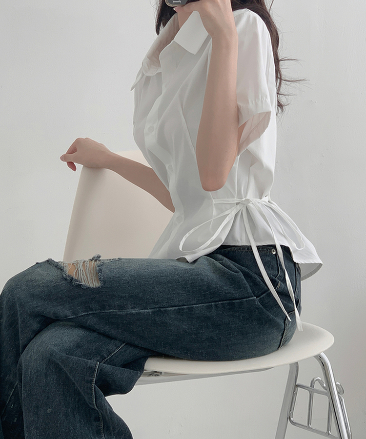 【丈別】ダメージセミワイドデニム(5color) GRAYISH BLUE